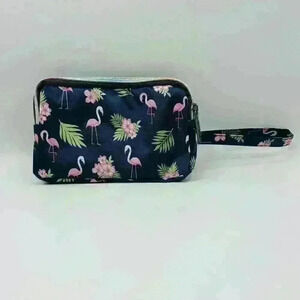 Flamingo Makeup Cosmetic Wristlet